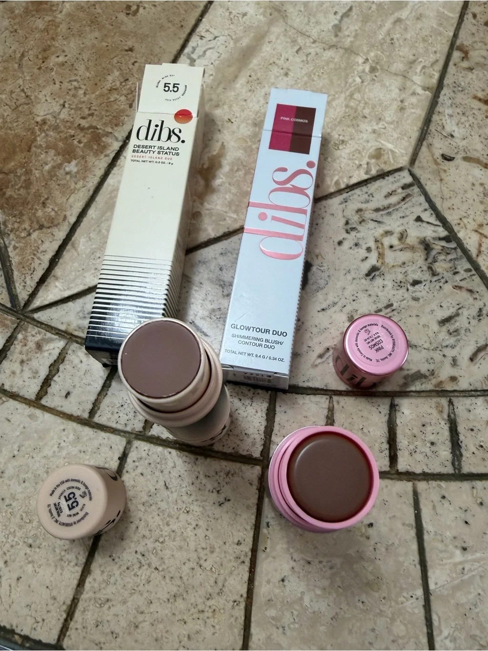 dibs. Glowtour Duo Shimmering Blush & Contour Stick - Pink Cosmos
